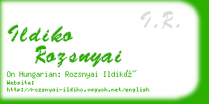 ildiko rozsnyai business card